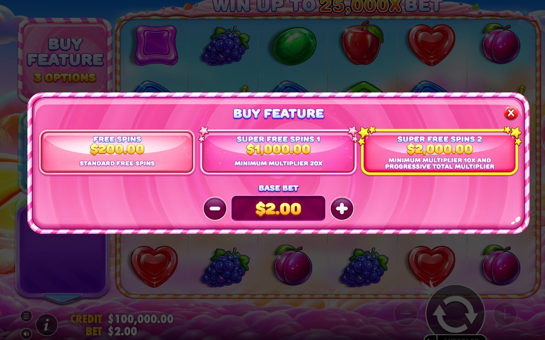 Super Free Spins 2 round with its total multiplier meter