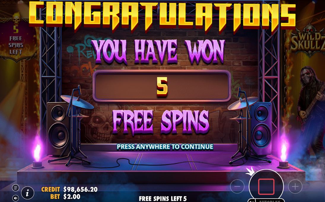 Free Spins screen: Expanding Wild moving left, multiplier building